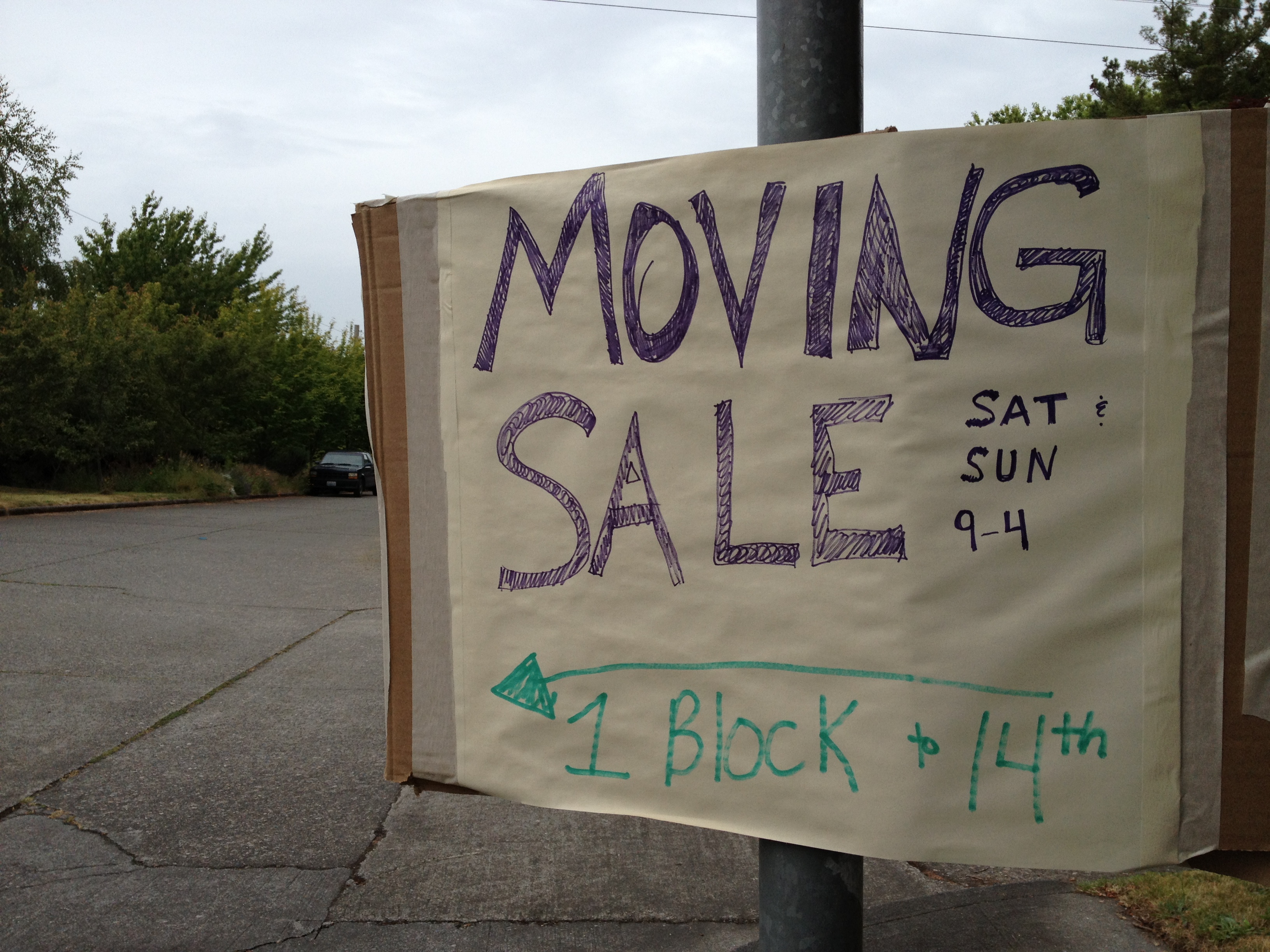 We moved out of our house and had a big yard sale