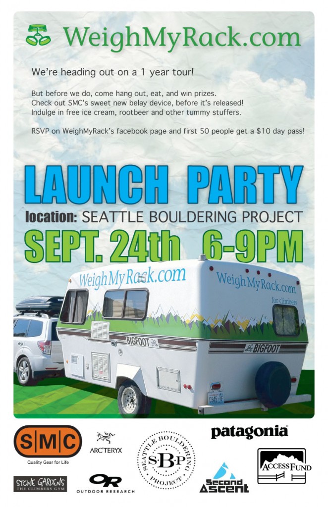 WeighMyRack Launch Party Poster