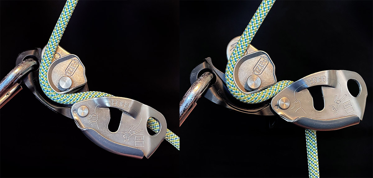 The GriGri pinching a rope