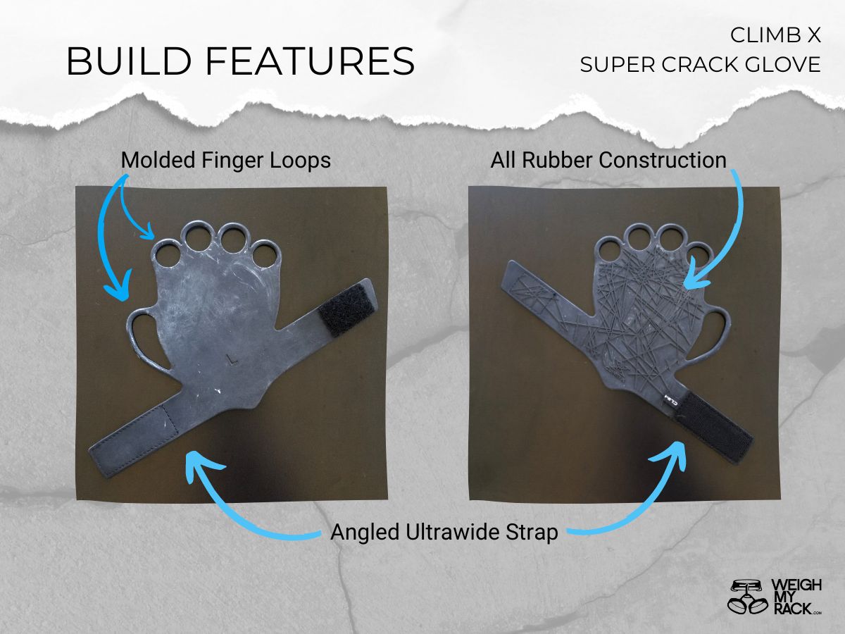 Notable Build Features of the ClimbX Super Crack Glove