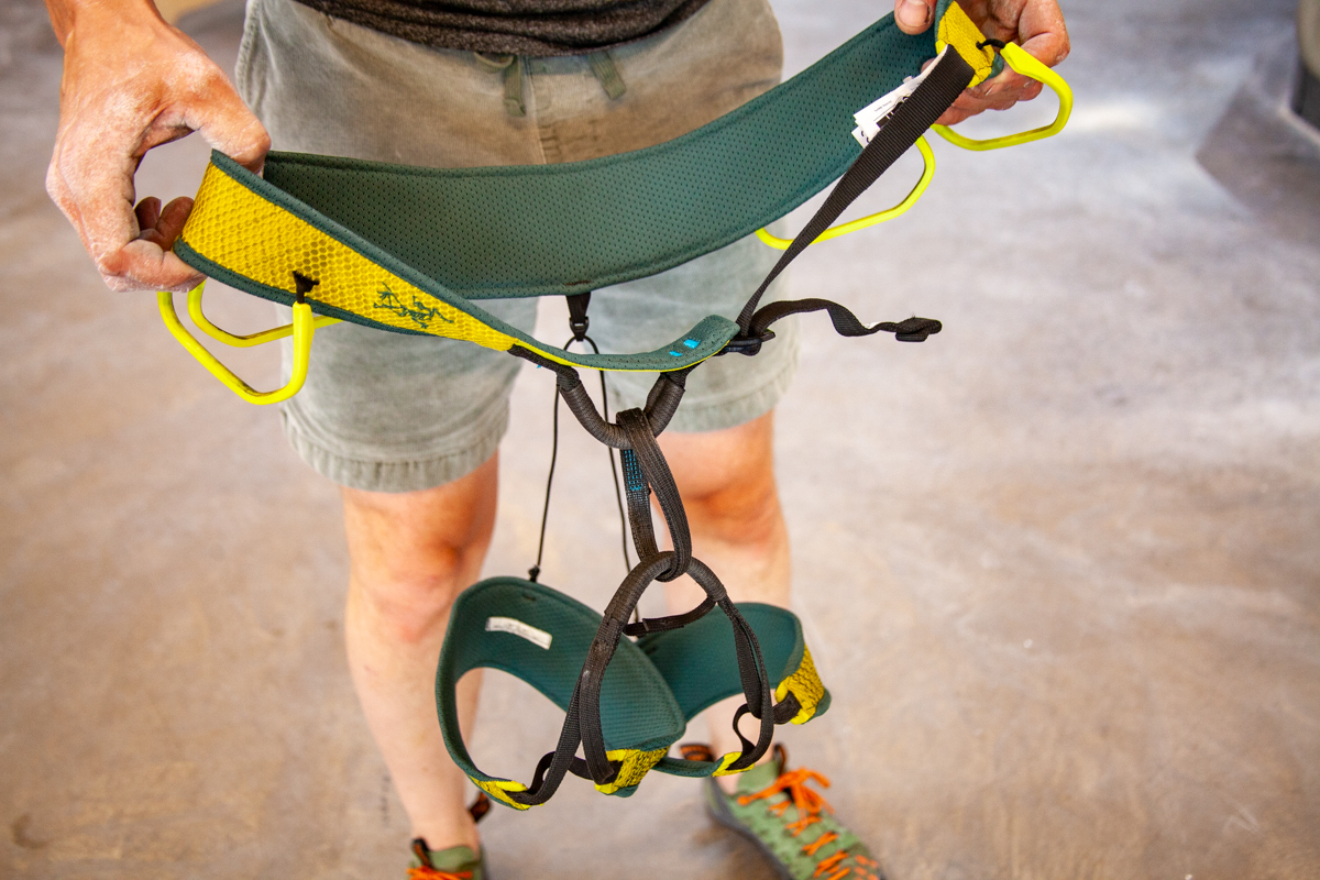 A climbing harness